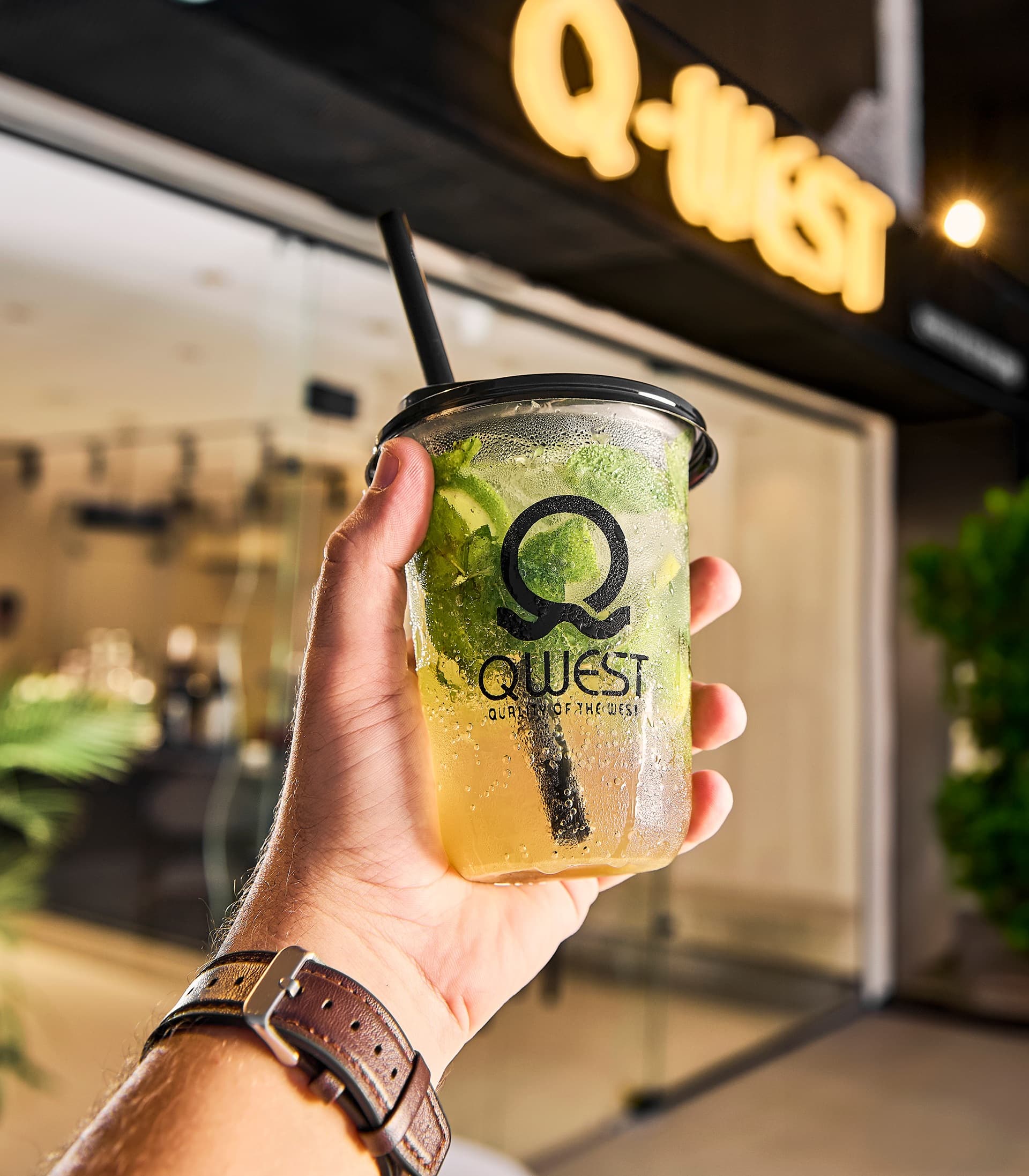 Q West - Cafe & Roastery — brand identity design by Abanoub Nasser